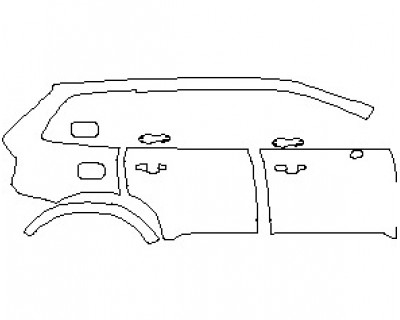 2019 VOLVO XC90 R-DESIGN REAR QUARTER PANEL & DOORS RIGHT SIDE