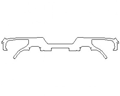 2021 GMC SIERRA 1500 AT4 REAR BUMPER WITH VISIBLE DUAL EXHAUST
