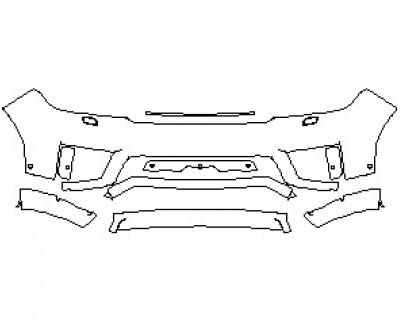 2022 LAND ROVER RANGE ROVER SPORT HSE BUMPER WITH WASHERS AND SENSORS
