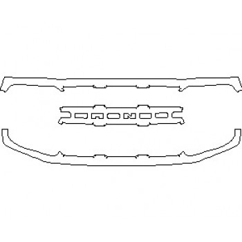 2024 FORD BRONCO SPORT FIRST EDITION GRILLE FOR BIG BEND AND OUTER BANKS TRIM