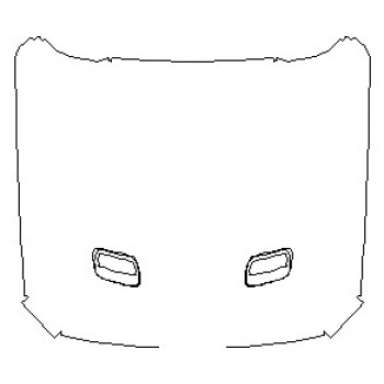 2023 FORD MUSTANG ECOBOOST PREMIUM COUPE FULL HOOD (WRAPPED EDGES) REMOVE VENTS FOR INSTALL