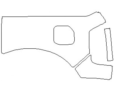 2024 FORD BRONCO BIG BEND 4 DOOR REAR QUARTER PANEL WITH WHEEL WELL (WRAPPED EDGES) LEFT SIDE