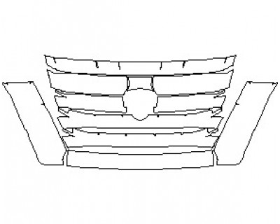2023 NISSAN PATHFINDER S GRILLE GLOSS BLACK AND CHROME