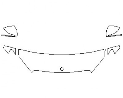 2022 MERCEDES C CLASS 300 COUPE HOOD 18 INCH (NO WRAPPED EDGES)