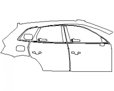 2024 AUDI Q5 PREMIUM 55 TFSI E PLUG-IN HYBRID SUV REAR QUARTER PANEL DOORS & WINDOW TRIM RIGHT SIDE