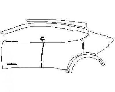 2022 FORD MUSTANG MACH-E PREMIUM REAR QUARTER PANEL AND DOORS WITH MACH E4 X EMBLEM LEFT SIDE
