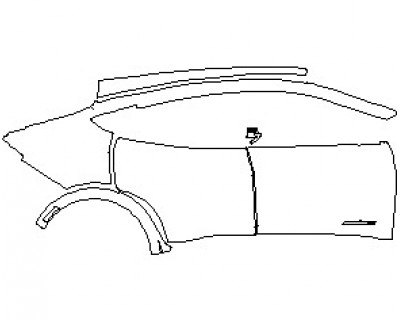 2022 FORD MUSTANG MACH-E PREMIUM REAR QUARTER PANEL AND DOORS WITH MACH E4 X EMBLEM RIGHT SIDE