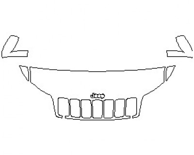 2022 JEEP CHEROKEE TRAILHAWK HOOD (NO WRAPPED EDGES)