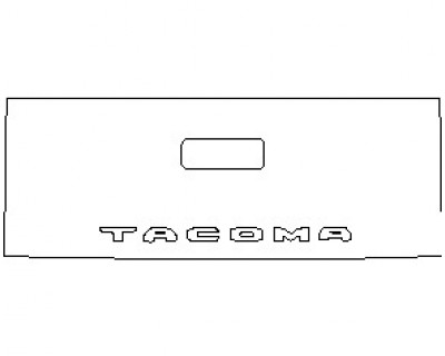 2021 TOYOTA TACOMA SR5 ACCESS CAB TAILGATE MUST HAND CUT OR REMOVE AND REPLACE EMBLEM