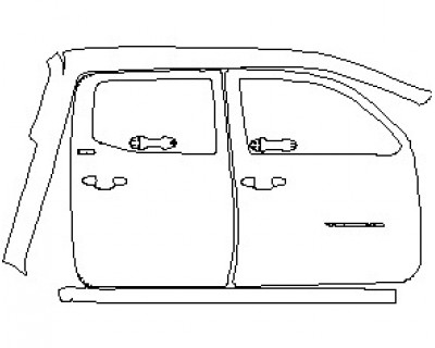 2021 TOYOTA TACOMA SR5 ACCESS CAB CAB DOOR SURROUND AND DOORS WITH SR5 AND TACOMA EMBLEM RIGHT