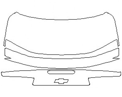 2022 CHEVROLET CAMARO 1LS COUPE REAR DECK LID WITH LIP SPOILER
