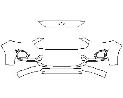 2021 FORD FUSION SEL BUMPER WITHOUT LICENSE PLATE