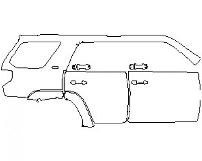 2023 TOYOTA 4RUNNER TRAIL SPECIAL EDITION REAR QUARTER PANEL & DOORS RIGHT SIDE WITH SR5 EMBLEM