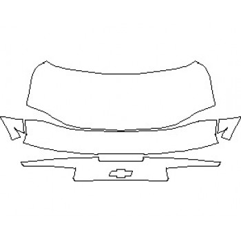 2022 CHEVROLET CAMARO 2SS COUPE REAR DECK LID WITH BLADE SPOILER