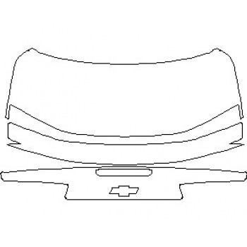 2022 CHEVROLET CAMARO 2SS COUPE REAR DECK LID WITH LIP SPOILER