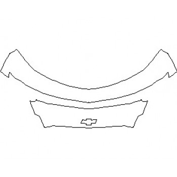 2022 CHEVROLET CAMARO 2SS COUPE BUMPER UPPER AND CENTER WITH CHEVY EMBLEM