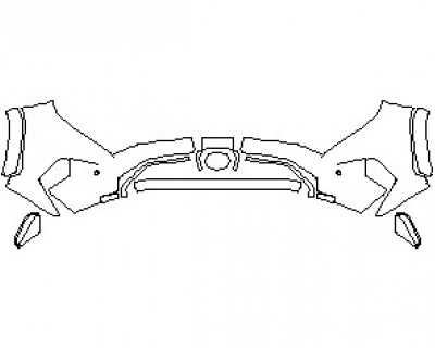 2022 TOYOTA RAV4 XLE BUMPER WITH TOW HOLES AND SENSORS
