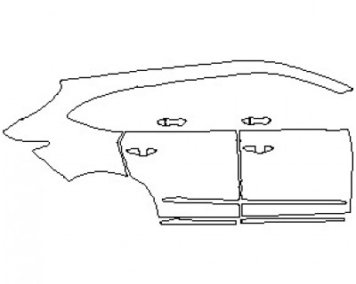 2022 ACURA MDX BASE REAR QUARTERS AND DOORS RIGHT