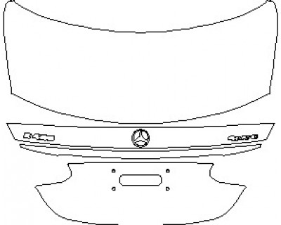 2022 MERCEDES E CLASS AMG LINE SEDAN REAR DECK LID WITH E 450 AND 4MATIC EMBLEMS