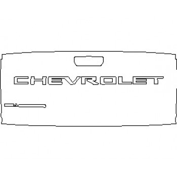 2021 CHEVROLET SILVERADO 1500 RST TAILGATE WITH CHEVROLET LETTERS AND SILVERADO EMBLEM