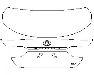 2023 TOYOTA CAMRY LE REAR DECK LID WITH LE EMBLEM