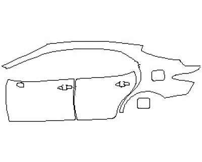 2022 TOYOTA CAMRY XLE V6 REAR QUARTER PANEL AND DOORS LEFT SIDE