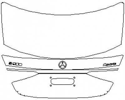 2022 MERCEDES S CLASS 580 EXECUTIVE LINE SEDAN REAR DECK LID WITH S500 AND 4MATIC EMBLEM