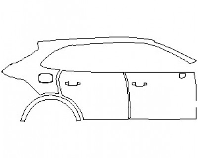 2021 PORSCHE CAYENNE SUV BASE REAR QUARTER PANEL AND DOORS RIGHT SIDE