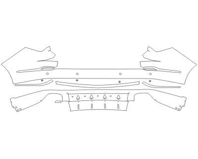 2024 ACURA MDX PLATINUM ELITE REAR BUMPER - SENSORS