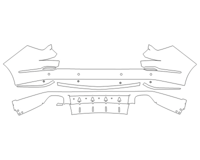 2024 ACURA MDX TECHNOLOGY PACKAGE REAR BUMPER - SENSORS