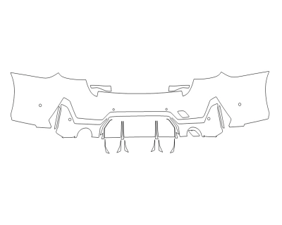 2024 BMW M340I XDRIVE REAR BUMPER - SENSORS