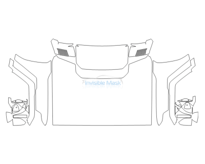 2025 GMC HUMMER EV PICKUP FULL HOOD FENDERS MIRRORS  - (WRAPPED EDGES)