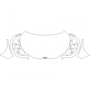 2024 KIA EV6 GT-LINE FULL HOOD FENDERS MIRRORS  - (WRAPPED EDGES)