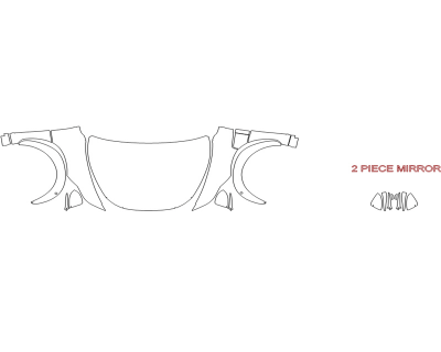 2024 LEXUS RZ 450E LUXURY FULL HOOD FENDERS MIRRORS  - (WRAPPED EDGES)