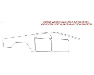 2024 TESLA CYBERTRUCK AWD (WRAPPED EDGES) - PASSENGER SIDE