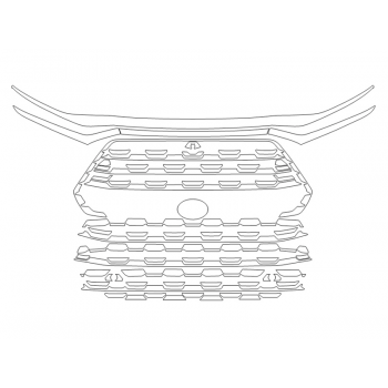 2024 TOYOTA GRAND HIGHLANDER HYBRID XLE GRILL