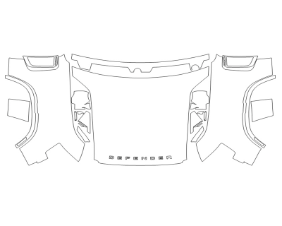 2024 LAND ROVER DEFENDER 110 S FULL HOOD FENDERS MIRRORS