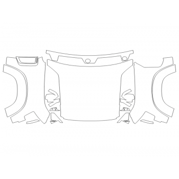 2024 LAND ROVER DEFENDER 130 OUTBOUND FULL HOOD FENDERS MIRRORS  - FENDER FLARES - (WRAPPED EDGES) - W/SNORKEL NO EMBLEMS