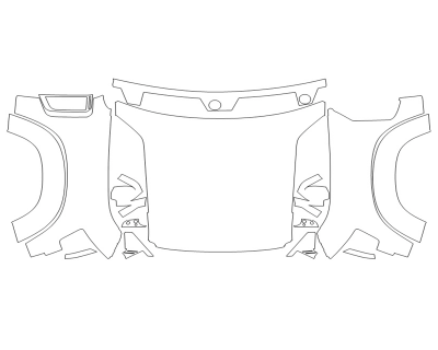 2024 LAND ROVER DEFENDER 130 OUTBOUND FULL HOOD FENDERS MIRRORS  - FENDER FLARES - (WRAPPED EDGES) - W/SNORKEL NO EMBLEMS