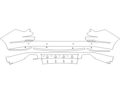 2023 ACURA MDX PLATINUM ELITE REAR BUMPER WITH SENSORS