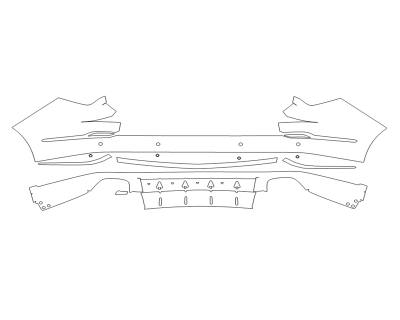 2023 ACURA MDX TYPE S ADVANCE REAR BUMPER WITH SENSORS