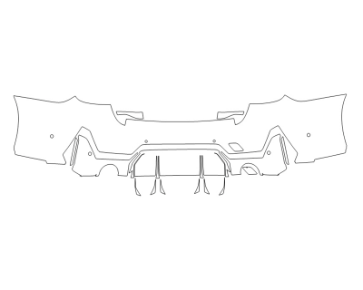 2023 BMW M340I XDRIVE REAR BUMPER WITH SENSORS