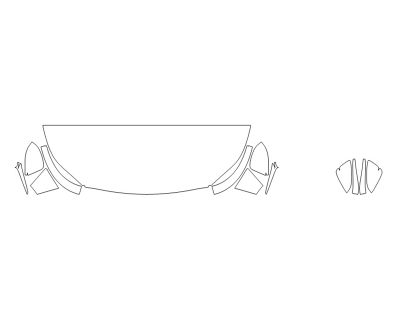 2023 LEXUS RX 350H LUXURY HOOD FENDERS MIRRORS 24 INCH (WRAPPED EDGES)