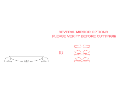 2023 KIA SPORTAGE LX HOOD FENDERS MIRRORS 12 INCH (WRAPPED EDGES)