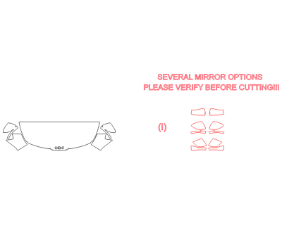 2023 KIA SPORTAGE LX HOOD FENDERS MIRRORS 24 INCH (WRAPPED EDGES)