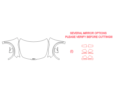 2023 KIA SPORTAGE LX FULL HOOD FENDERS MIRRORS(WRAPPED EDGES)