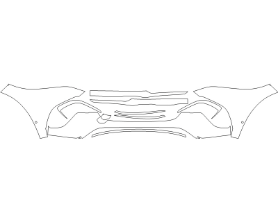 2023 MERCEDES EQS-CLASS SUV 450+ BUMPER (MULTI PIECE)WITH SENSORS