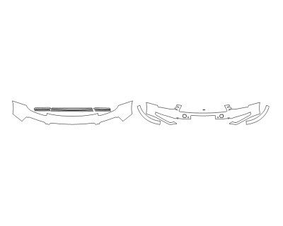 2023 PORSCHE CAYENNE E-HYBRID BUMPER WITH SENSORS PLATE CUT OUT