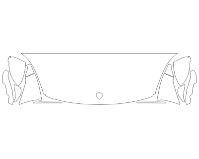 2023 PORSCHE CAYENNE E-HYBRID HOOD FENDERS MIRRORS 24 INCH (WRAPPED EDGES) SPORT DESIGN