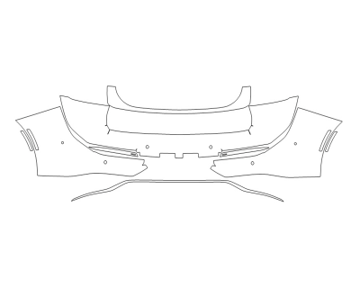 2023 TOYOTA CROWN LIMITED REAR BUMPER WITH SENSORS